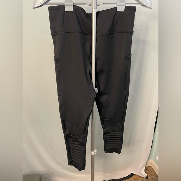 CVG Black Ribbed Leggings MOTO size large - Picture 6 of 8